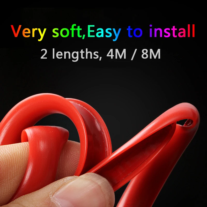 8M Car Wheel Rim Blades Protector Line Tire Guard Decorative Strip Rubber Moulding Trim More Color Car Sticker Styling car stickers car wheel rim strip