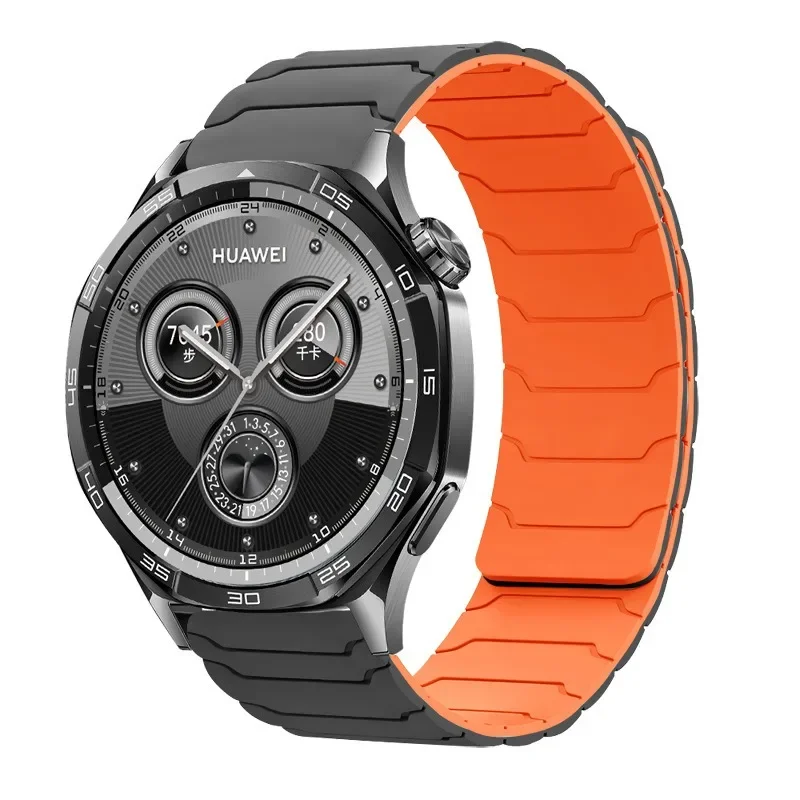 Magnetic Silicone Watchband Bracelet - Versatile 46mm Wristband