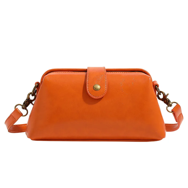 

Простая дизайнерская женская сумка, новая модная сумка через плечо, Высококачественная сумка-ракушка, Ретро сумка с зажимом, сумка на плечо