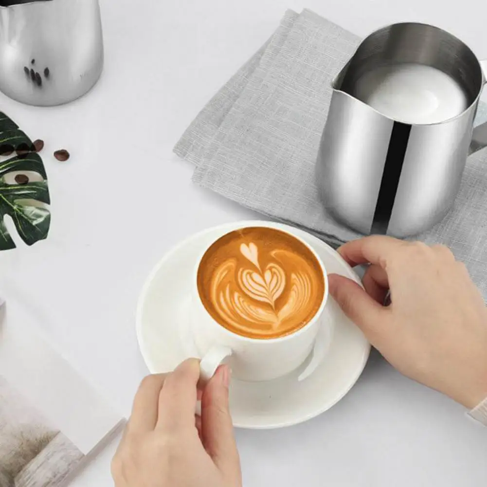 Coffee Latte Milk Frothing Jug Milk Frother Pitcher Stainless Steel Jug Espresso Barista Pitcher Pot Coffee Accessories milk frother jug milk frothing jug