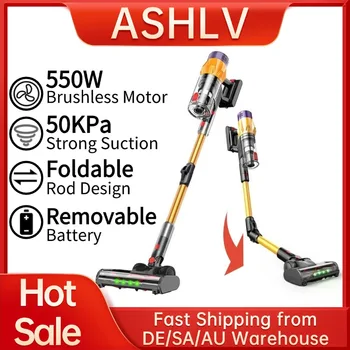 50000Pa 550W Cordless Vacuum Cleaner,40Mins Foldable Handheld Sweeper,Removable Battery,Home Dust Cleaner With LED Touchscreen