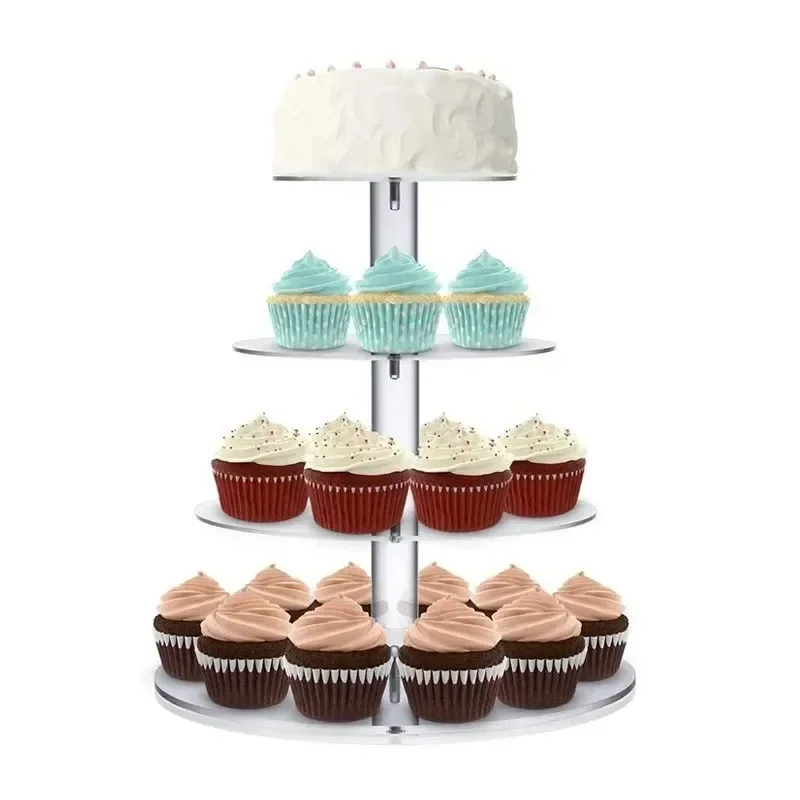 3/4/5 Tier Acrylic Wedding Cake Stand Crystal Cup Cake Display Shelf Cupcake Holder Plate Birthday Party Decoration Stands Molds cake stand dessert stand