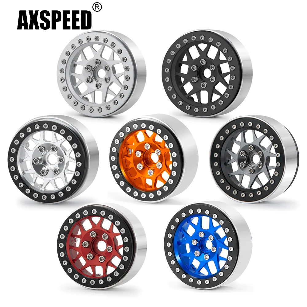 

AXSPEED 4 шт. металлические колесные диски 1,9 дюйма/2,2 дюйма 25/35 мм для Axial SCX10 Wraith TRX-4 D90 1/10 обновленные детали для радиоуправляемого гусеничного автомобиля