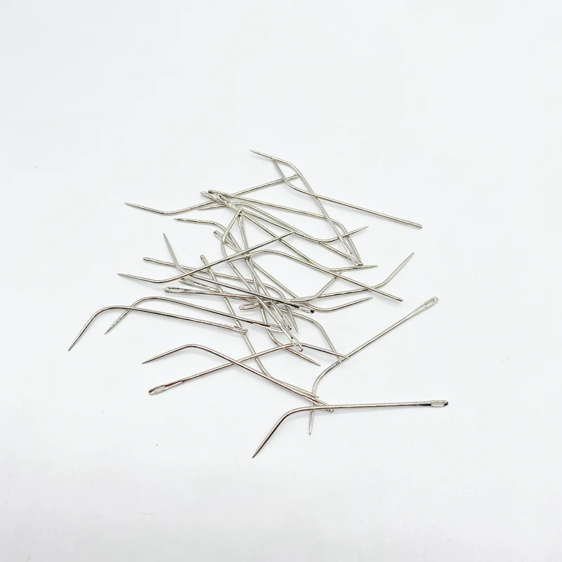 Long J TYPE Curved Needles Hair Weaving Thread Sewing Needles 25 pcs hair extensions tool lace wig needles