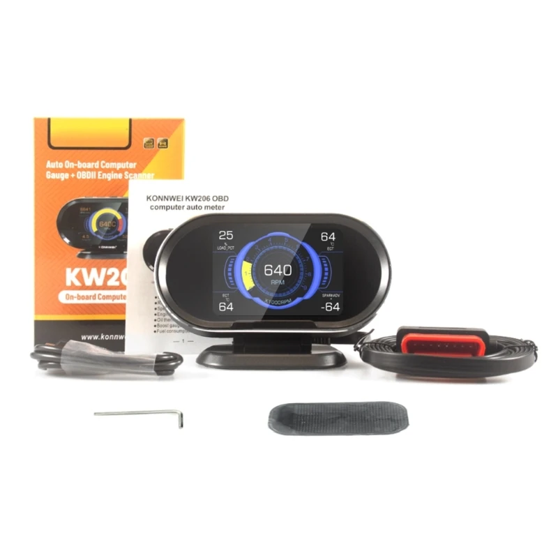

094D OBD2 Scanner,Code Reader HUD Head Up Display 2 in 1 for 12V Batteries, Full OBDII/EOBD Diagnosis Scan Tool