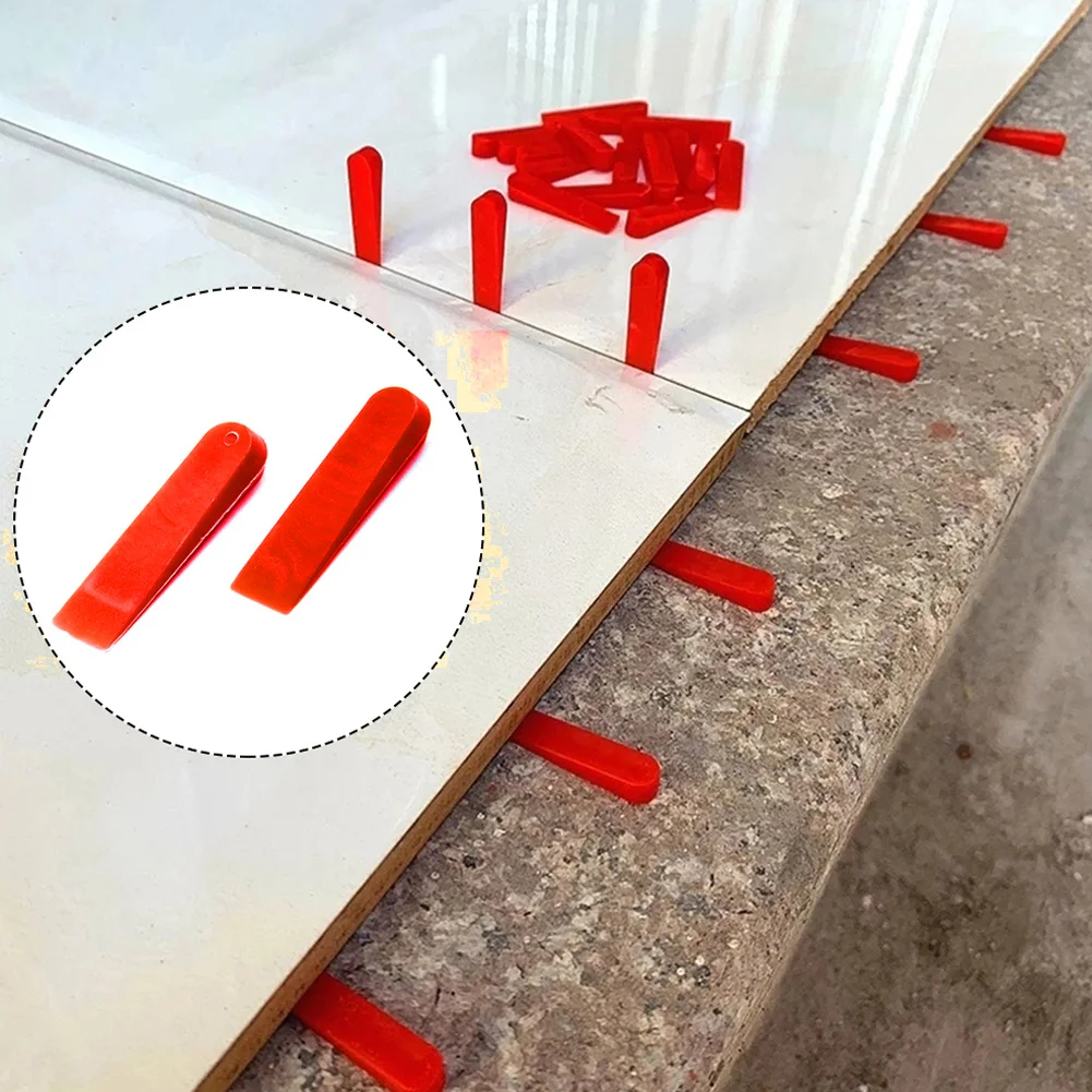 100 Pezzi Cunei Per Livellamento Piastrelle - Spaziatori Per Pavimenti E Pareti In Plastica Dura - Foto 5