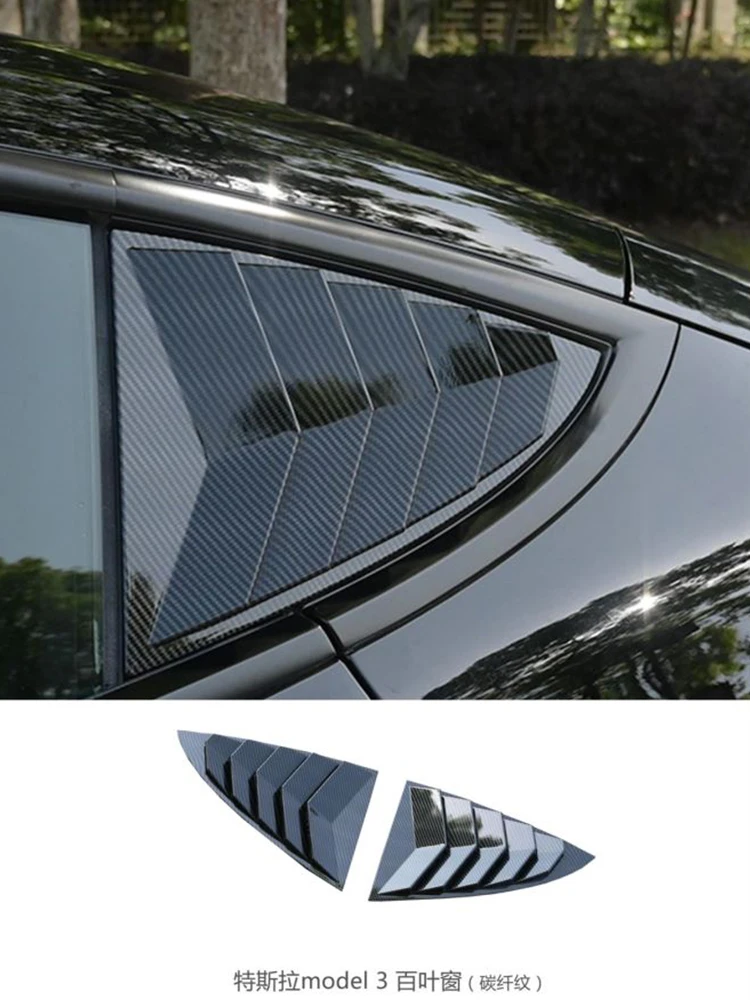 

For Tesla Model 3 2017 2018 2019 2020 2021 2022 2023 Rear Side Window Air Vent intake Decoration Trims Car Accessories