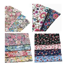 Viaphil 100% Cotton Graceful Blooming Flower Series Pattern Printed Cotton Poplin Fabric Patchwork Cloth Dress Home Decor