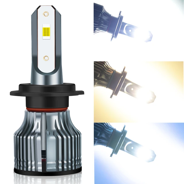 1 Paar Vier Farben + Blitz LED Auto Scheinwerfer 10000lm Auto Led H4 H1 H3  H7 H8 H9 H11 H16 9005 Hb3 9006 9012 Hb4 3000K 6000K 10000K