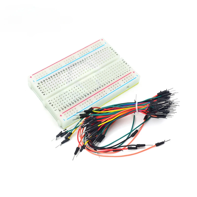 Enhanced Solderless Breadboard Kit with 400 & 830 Point Boards and 65 Jumper Wires for DIY Electronics Projects