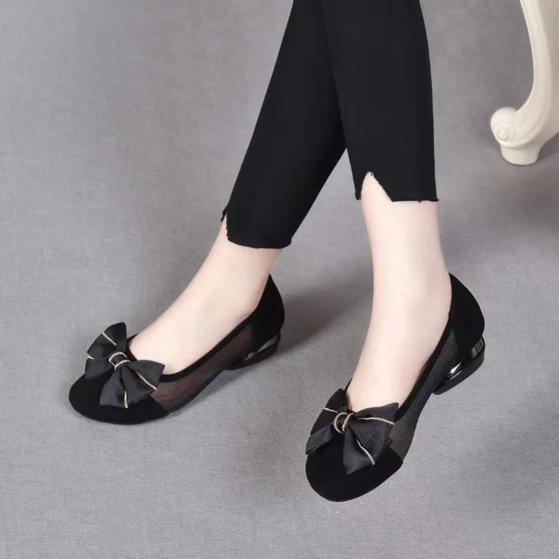 2023 Spring New Women's Single Shoes Luxury Pointed Sequins Rhinestone Crystal Bowknot High Heel Wedding Party Shoes