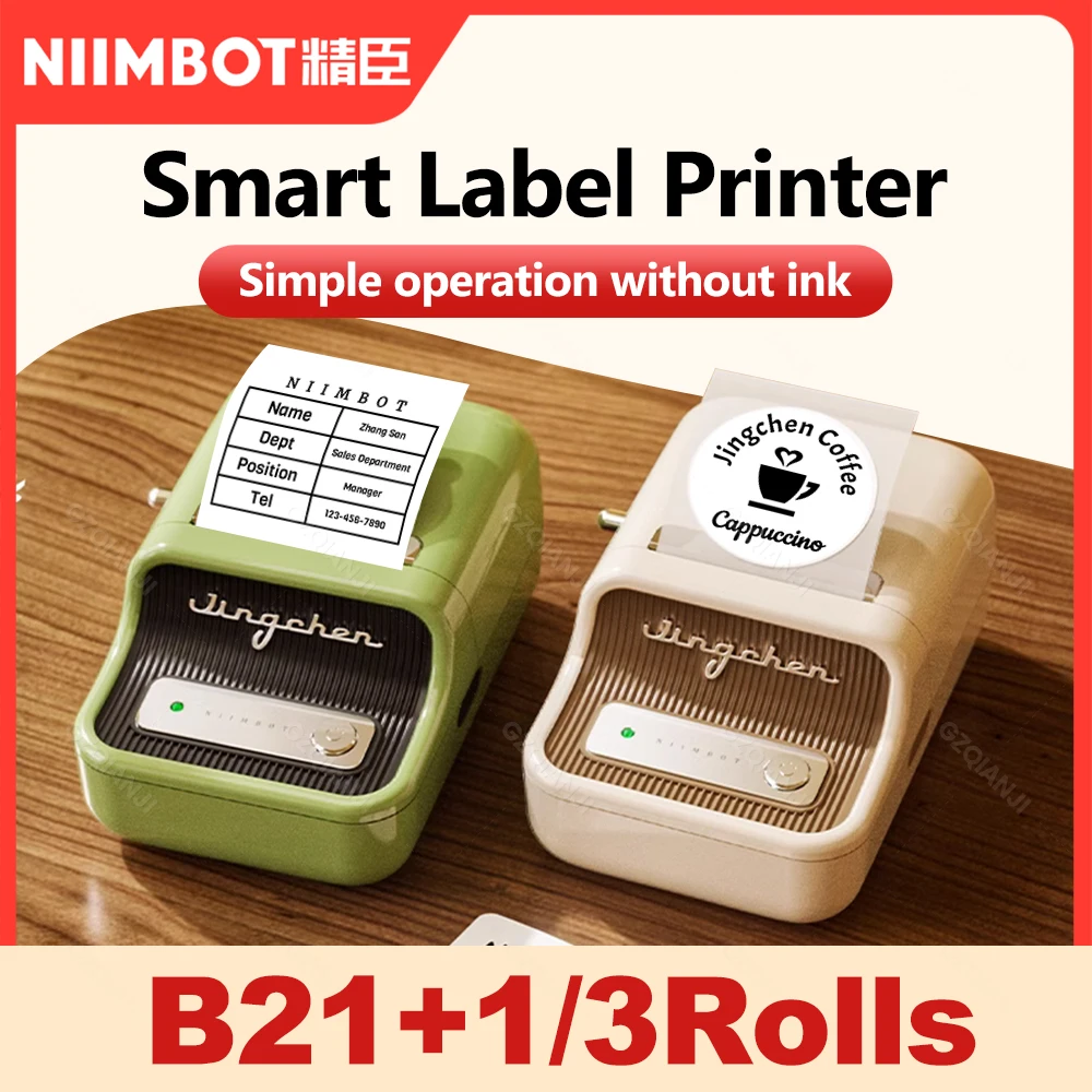 Niimbot B21 B1 Thermal Printer Wireless Label Maker Tag Price Machine DIY Instant Note Picture Photo Printer for Home Office