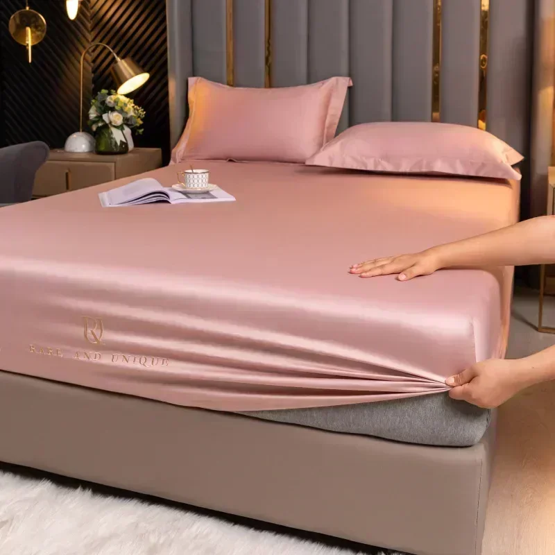 High end all cotton bedsheet three piece set, fully wrapped ultra soft Italian light luxury pure cotton 1341