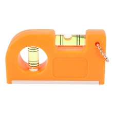 

HOT Magnetic Mini Pocket Level Tool Two Bubble Spirit Leveler Metal Chain Hook For Tiles Floor Picture/Tv Set Hanging