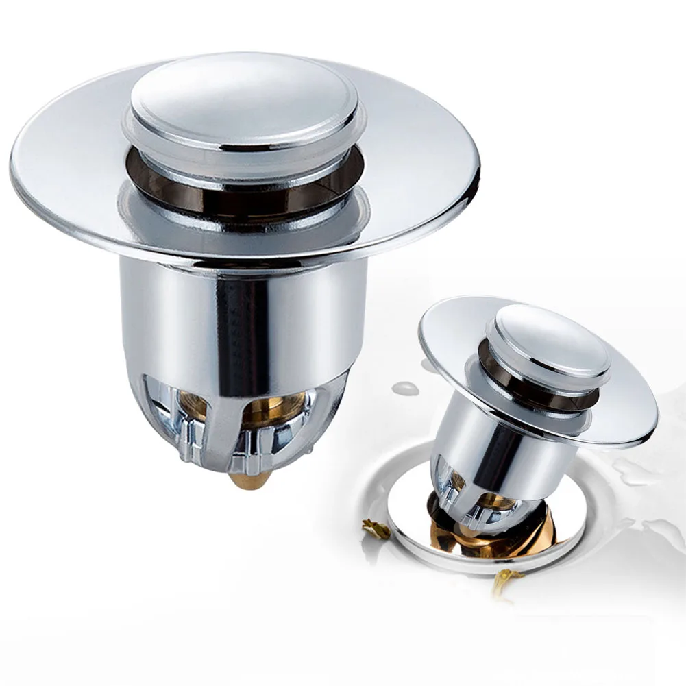 

Stainless Steel Basin Pop-Up Bounce Core Universal Sink Plug Drain Filter Bath Plug Hair Catcher Bathtub Drain Stopper Tool