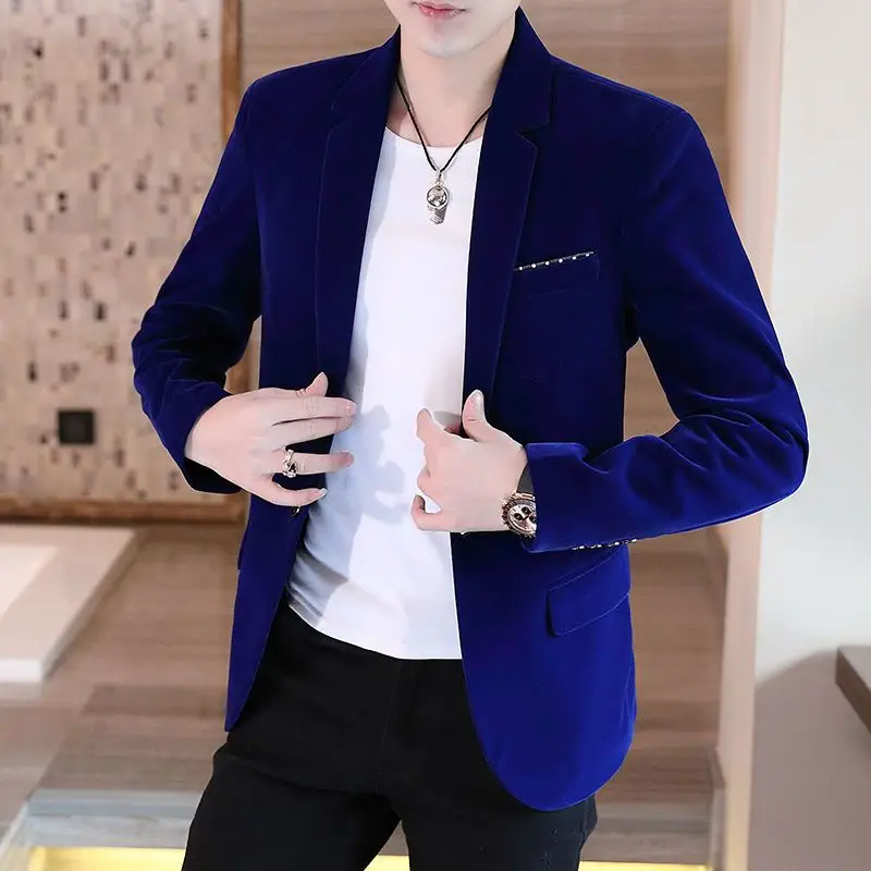 Man Suits And Blazers Slim Fit Thin Blue Premium Luxury Designer