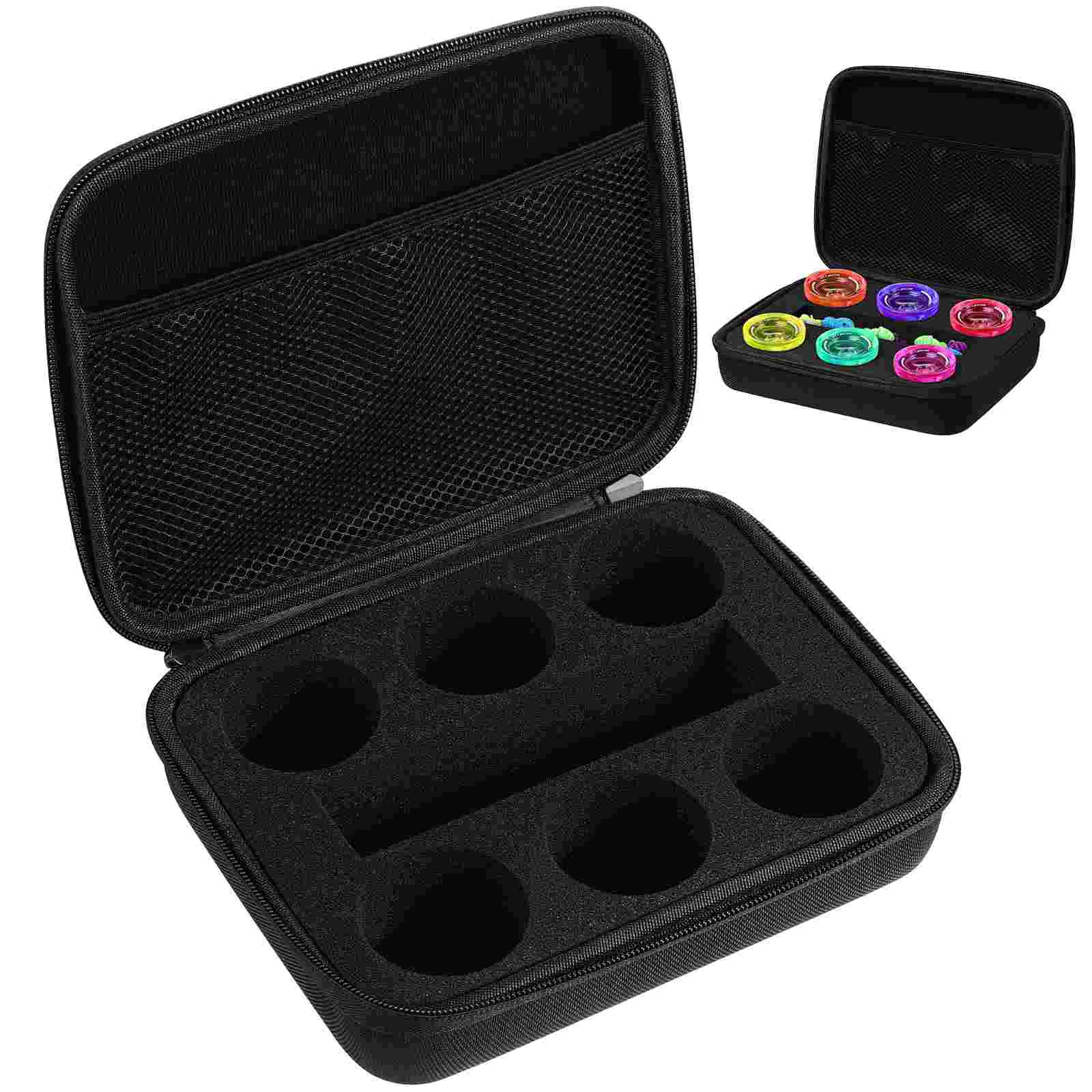 Eva Sponge Yoyo Storage Bag Lightweight Case With Handle Mesh Pocket Zipper Toy Box For Balls Accessories Hobby Collectibles