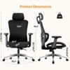 Ergonomic Office Chair, High Back Mesh Computer Chair With 3D Armrest Adjustable Headrest, Comfy Home Office Desk Chairs 2