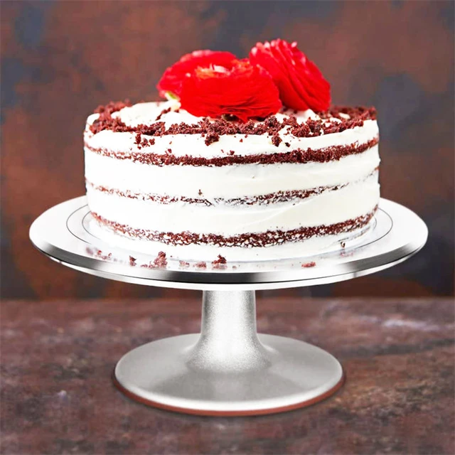 Cake Turntable Stand Cake Decoration Accessories DIY Mold Rotating Stable  Anti-skid Round Cake Table Kitchen Baking Tools