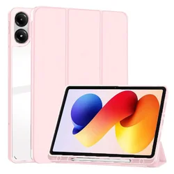 Enhanced Magnetic Folding Stand Case with Pencil Holder for Tablets - Elegant and Functional Cover for 12.1 - inch Devices (Pink)