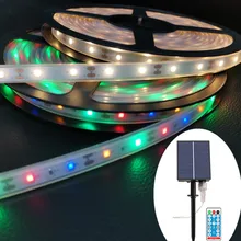 

Newest Solar Led Strip Waterproof IP65 Solar Lamp 8 Modes Lighting Flexible Ribbon Outdoor Balcony Landscape Lighting Decoration