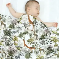 HappyFlute 1pc Bamboo Cotton Muslin Blanket Double Gauze Bath Towel Newborn Baby Blankets Big Diaper Swaddle Wrap 1