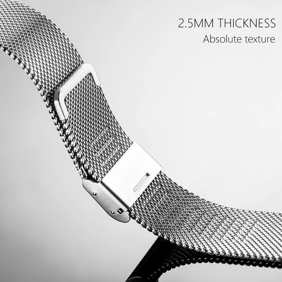 Elegant Metal Mesh Watch Strap - Premium Wristband