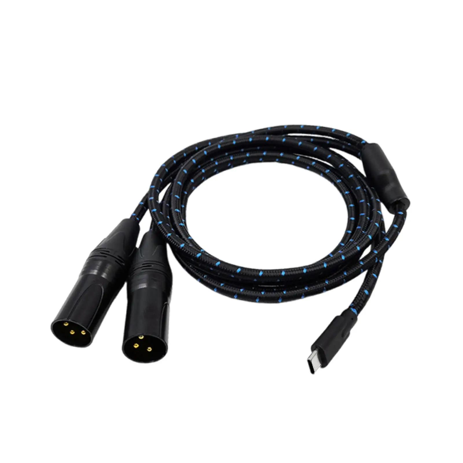 Type C to 2 XLR Male Cable 2M/ 6.6ft for Connecting Mobile Phone Laptops