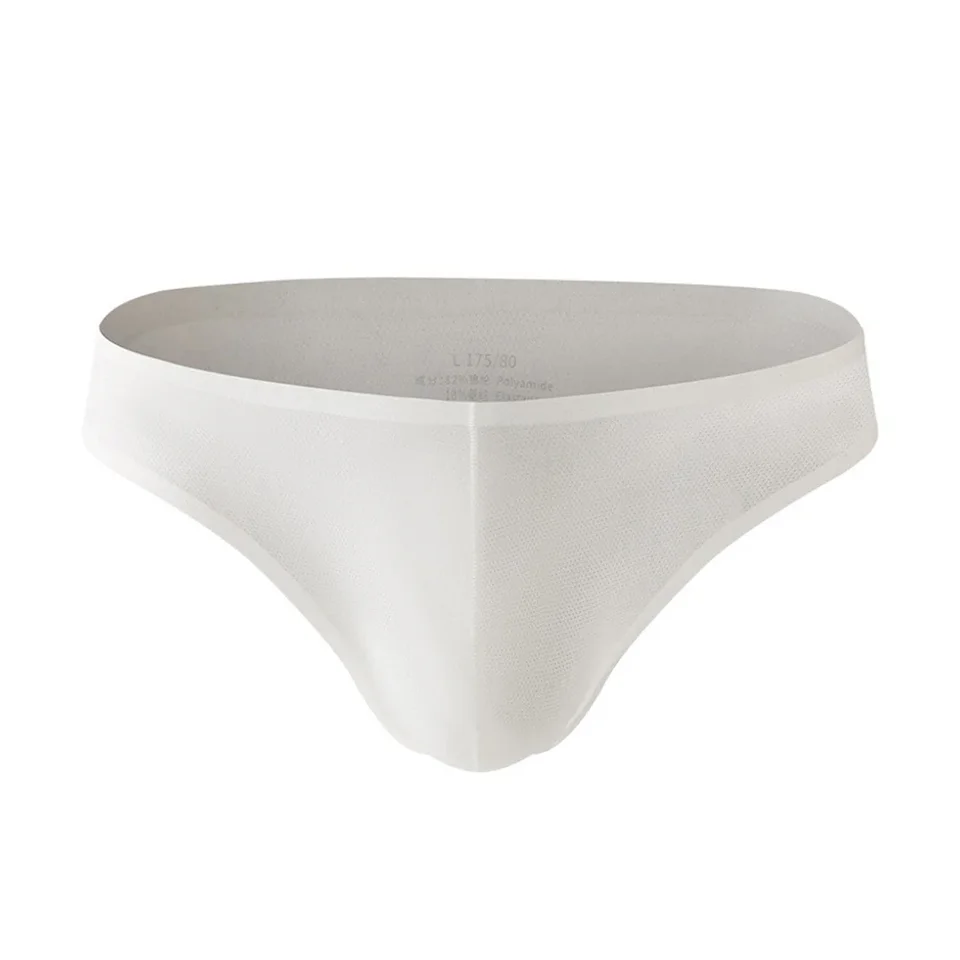 Perizoma Senza Cucure In Seta Di Ghiaccio Da Uomo Intimo Sexy U Slip A Marsupio Convesso Mutande A Va Bassa Mutandine Estive Lisce Da Uomo