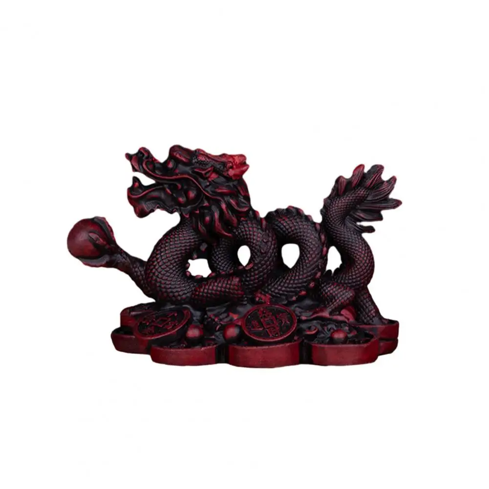 

Resin Figurine Feng Shui Dragon Sculpture 2024 Year of Dragon Chinese Dragon Figurine for Office Home Decoration Attract Wealth
