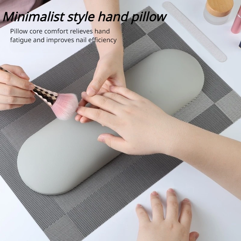 Nail Art Tool PU Nail Hand Pillow Set Manicure Minimalist Style Table Mat PVC Hand Pillow Cushion Arm Rest Profession