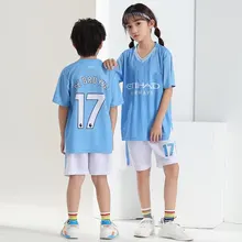 NEW boy girl DE BRUYNE Fans Edition rugby Football shirt men and kids home away games Soccer Jerseys kits Short Sleeve Unifo