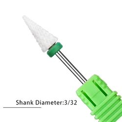 Flame Ceramic Nail Drill Bits for Manicure and Pedicure - Gel Polish Remover & Nail Accessory Set (NO-C27)