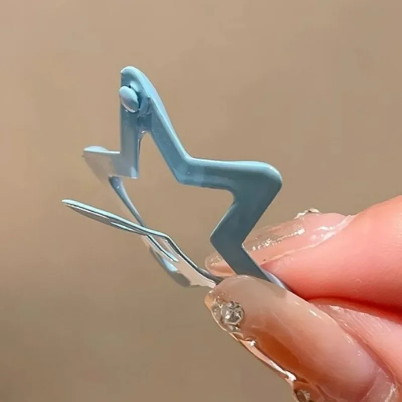 Y2K Pentagram Hair Clips Girls Lightweight Star Hairpin Women Bobby Pin Take Pictures Sweet Headwear Sturdy Hair Accessories