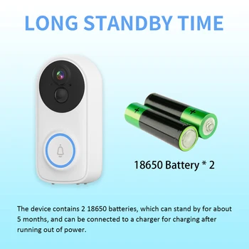 3MP 1296P iCsee APP Wireless WIFI Doorbell Visual Intercom Door Viewer Video Door Phone Camera  Low Comsuption  Peephole Viewer 1