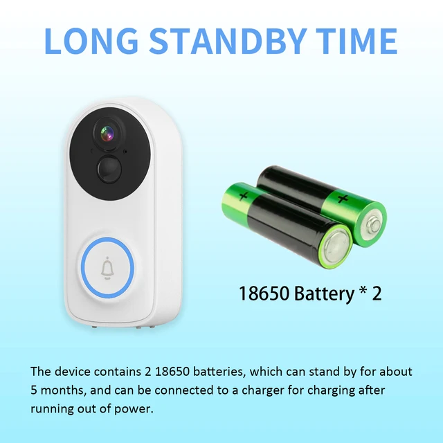 3MP 1296P iCsee APP Wireless WIFI Doorbell Visual Intercom Door Viewer Video Door Phone Camera  Low Comsuption  Peephole Viewer 1