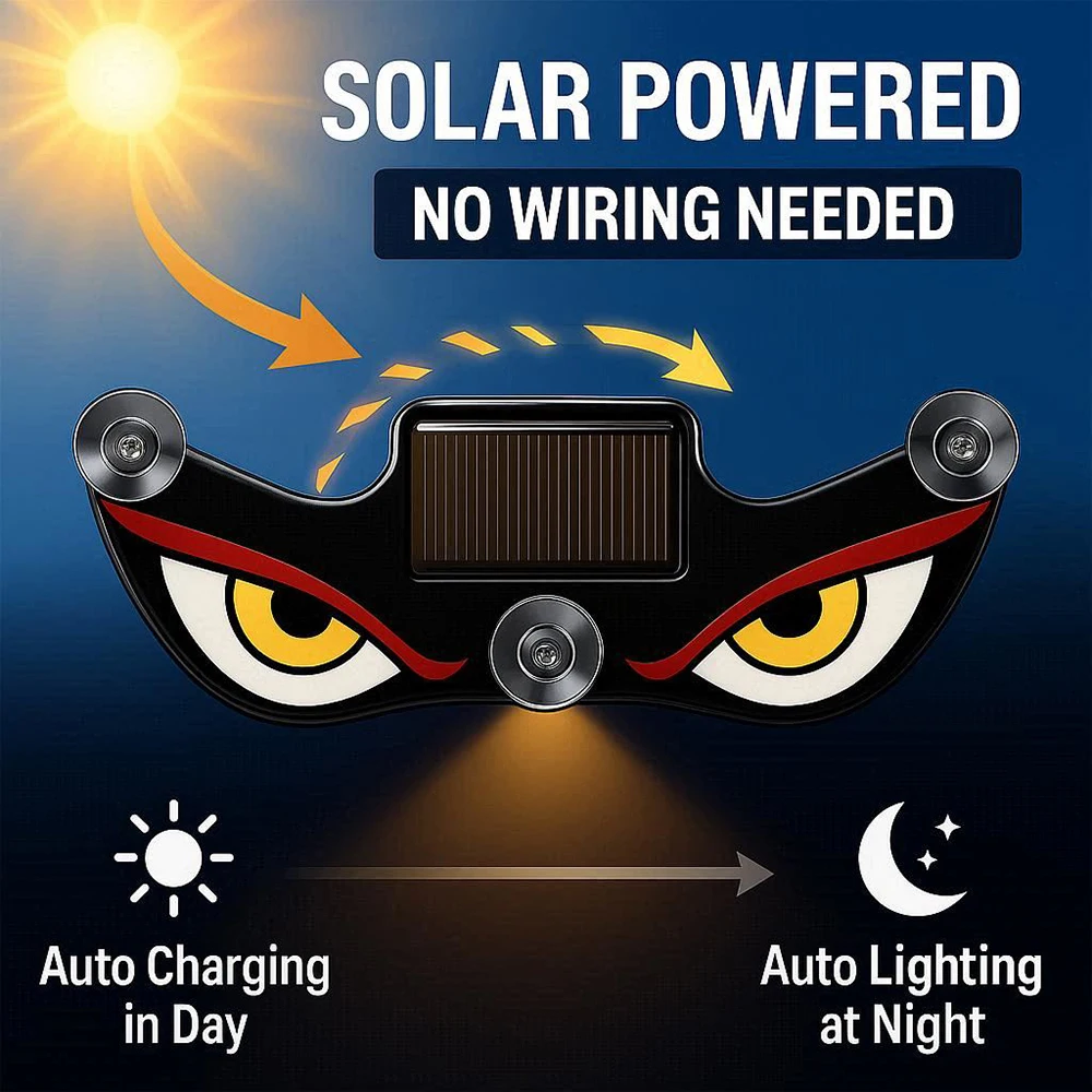 Solar LED Devil-Eye Windshield Warning Light product image