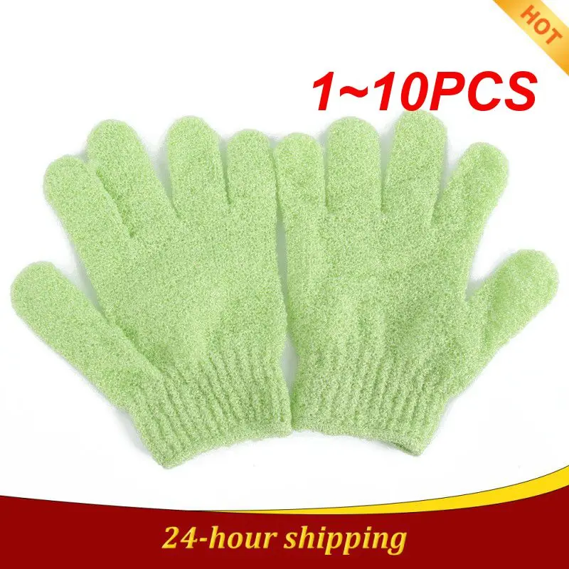 

1~10PCS Bath Glove Bath Exfoliating Mitt Gloves For Shower Body Brush Fingers Towel Body Massage Sponge Decontamination Bath