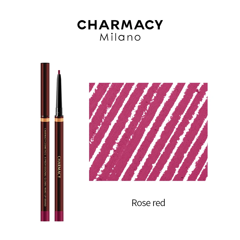 CHARMACY Natural Waterproof Matte Lipsticks Pencil Contour Tint Nude Sexy Non-stick Cup Smooth Lip Liner Stick Cosmetics