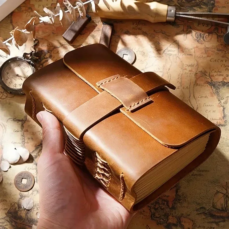 

Книга на страницах, бумажная ручная работа, Дневник для встреч, журнал, кожаная запись, блокнот из воловьей кожи