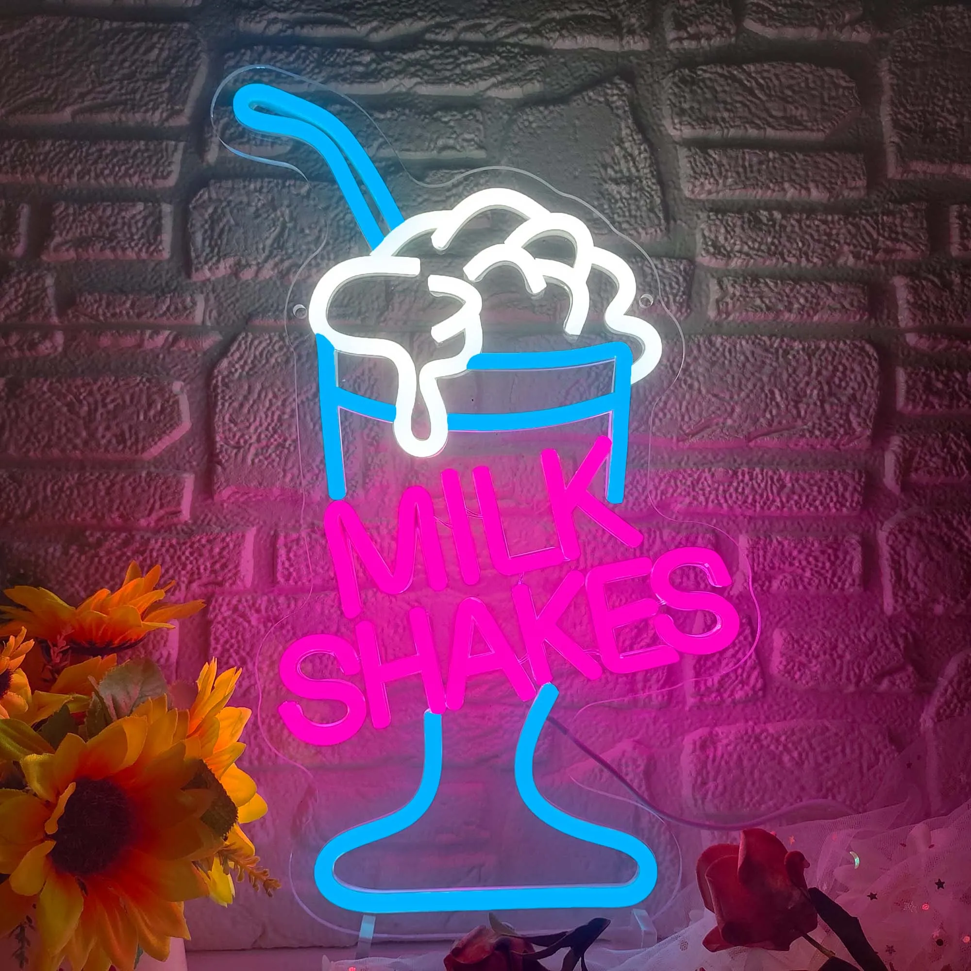 

Milkshake Neon Sign Custom led Neon Lights sign For Shop Name Room Decorations Personalized Wall Decor Neon Lamps