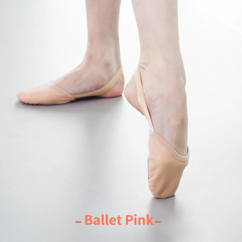 Girls Professional Ballet Shoes Leather Soft Sole Half-covered Gymnastics Ballet Slippers Practise Ballerina Shoes Dance Shoes 3