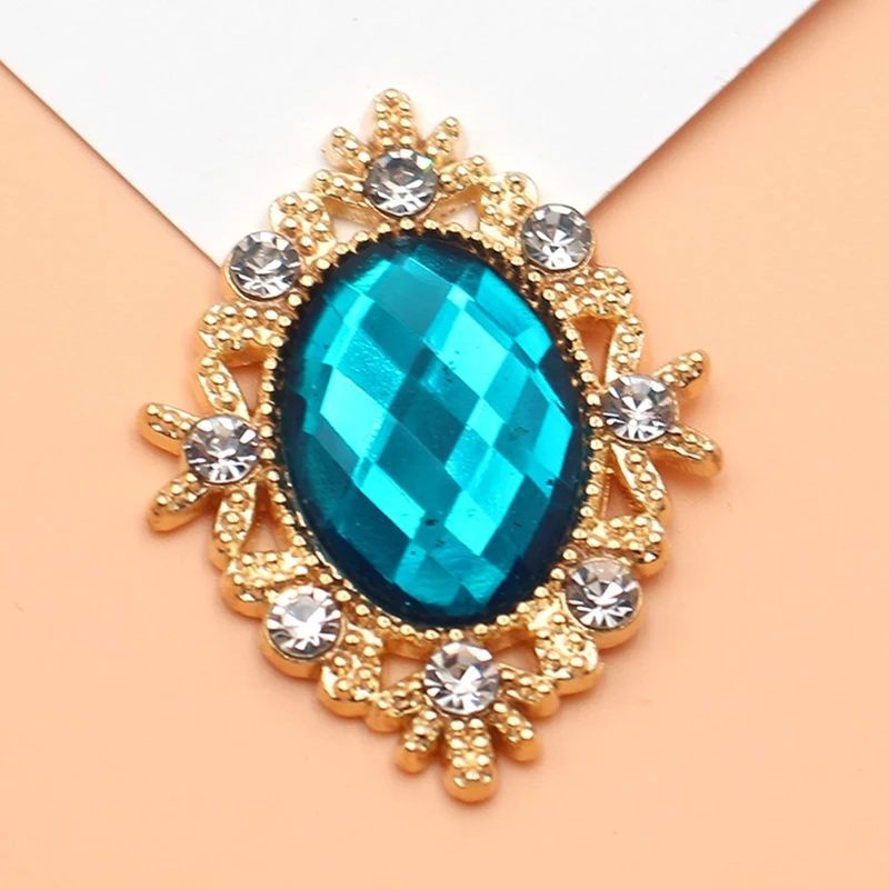 5 stücke 25mm Strass Cabochons Flatback Kristall knöpfe Verzierungen Hochzeit Schmuck Telefon Dekor DIY Kleidungs stück Nähen – Detail 7