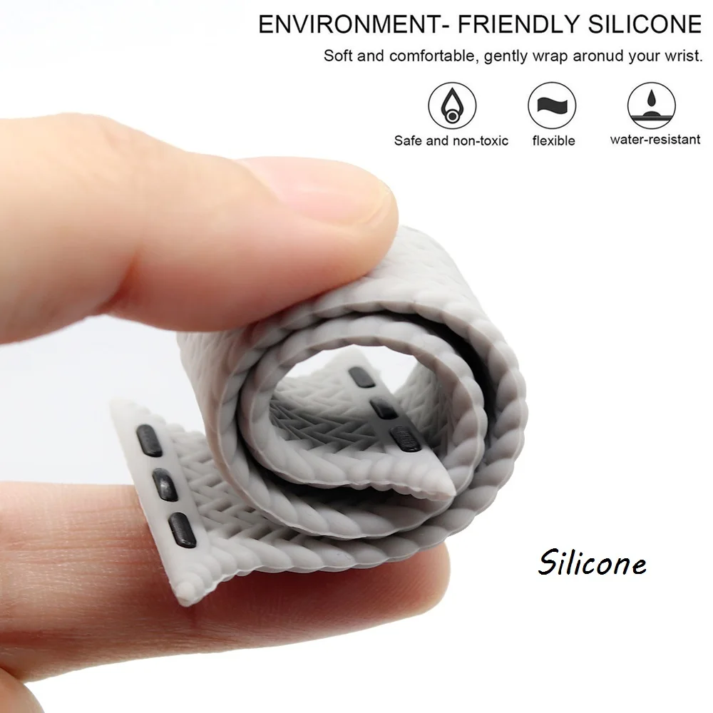 Solo Loop for Apple Watch Strap 44mm 40mm 45mm 41mm 38mm 42mm Elastic Silicone Watchband Bracelet iWatch Serie 7 654321 SE Band