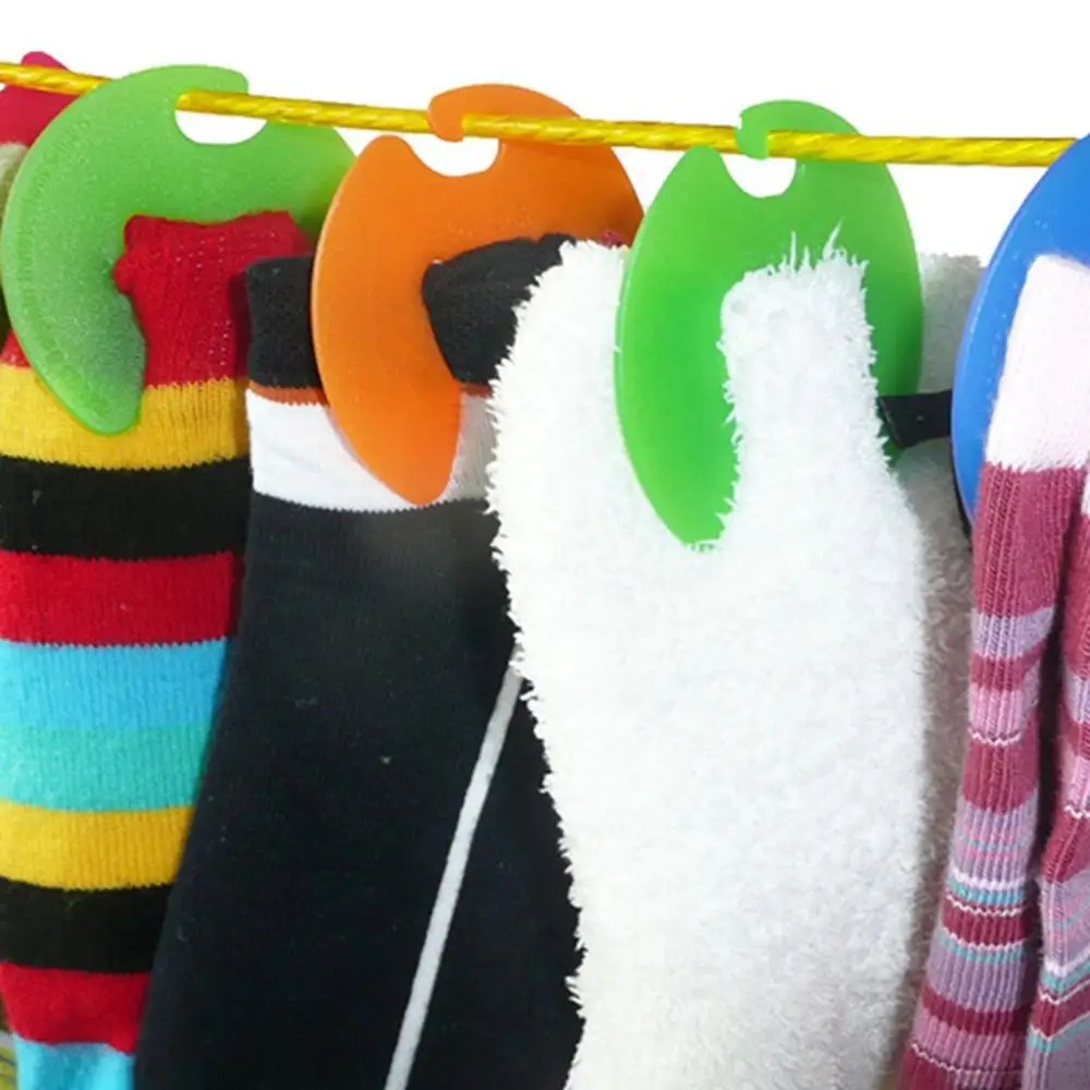 6/12Pcs Sock Clips Colorful Sock Holder Rings Sock Organizers