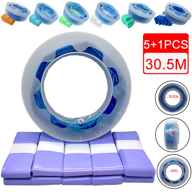 Trash Bags Refill Diaper Pail Refills 5 + 1 Set for Color Bady Diaper For Tommee Tippee For Twist & click Sangenic Diaper Pails Degradable Garbage Replacement Bag