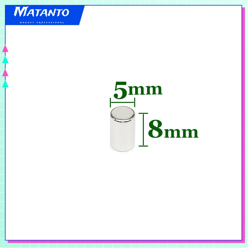 20/50/100/200/300PCS 5×8 Small Round Neodymium Magnets 5mm x 8mm Minor Search Magnet Strong 5x8mm Disc Permanent Magnets 5*8 N35