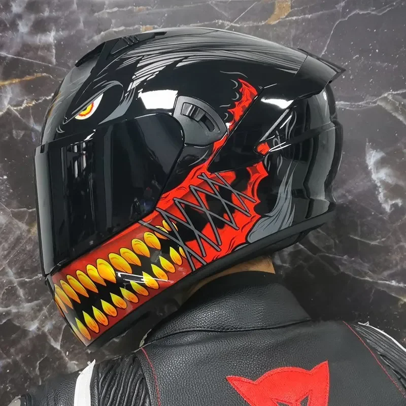 

Full Face motorcycle helmet dual shield racing moto helmet DOT