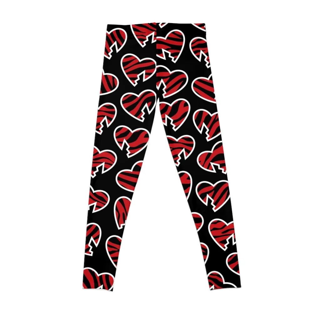 HBK SS '97 Black/Red Heart Collage Leggings Women's push up leggings