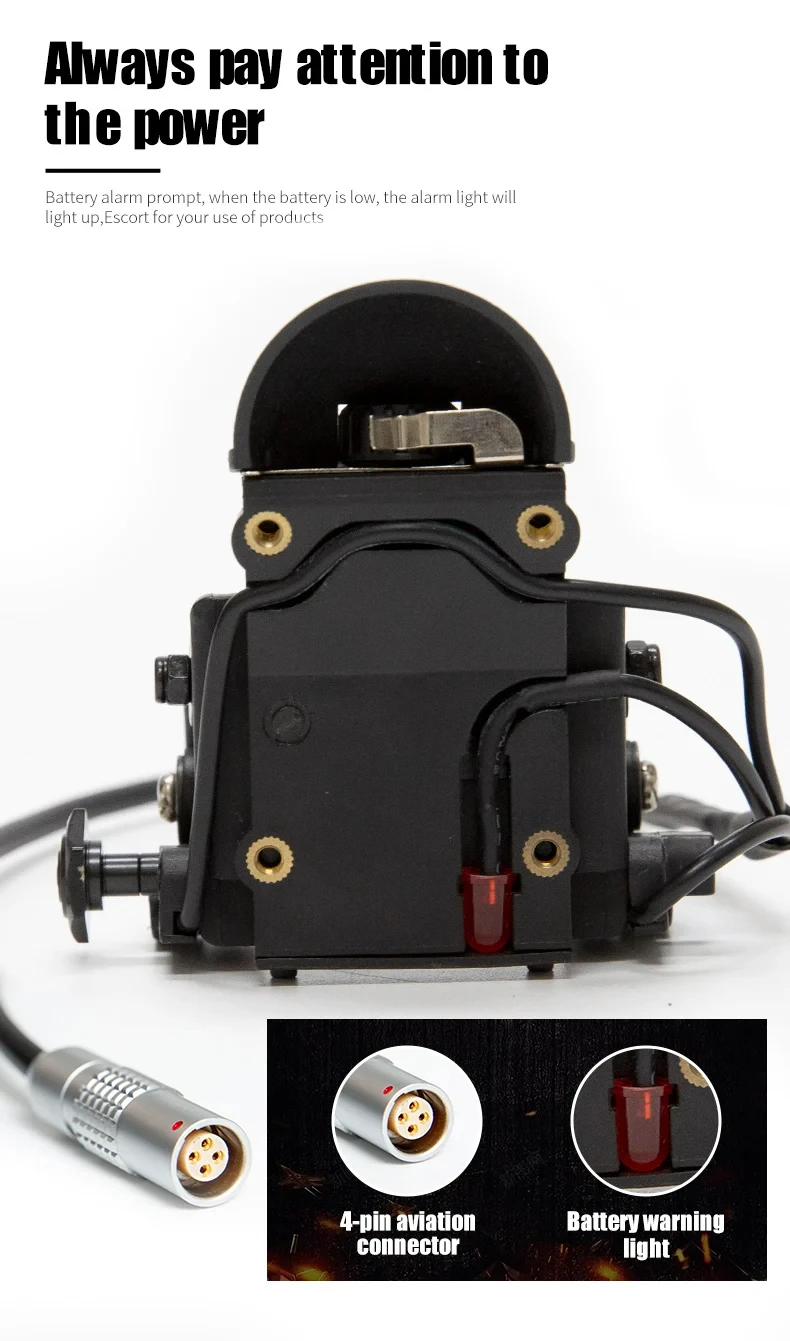 FMA Tactical AVS-9 Training Dummy Nachtsicht NVG (Keine Funktion) | AVS9 ANVIS6/9 Funktionsmontageadapter | Batteriegehäuse – Detail 10